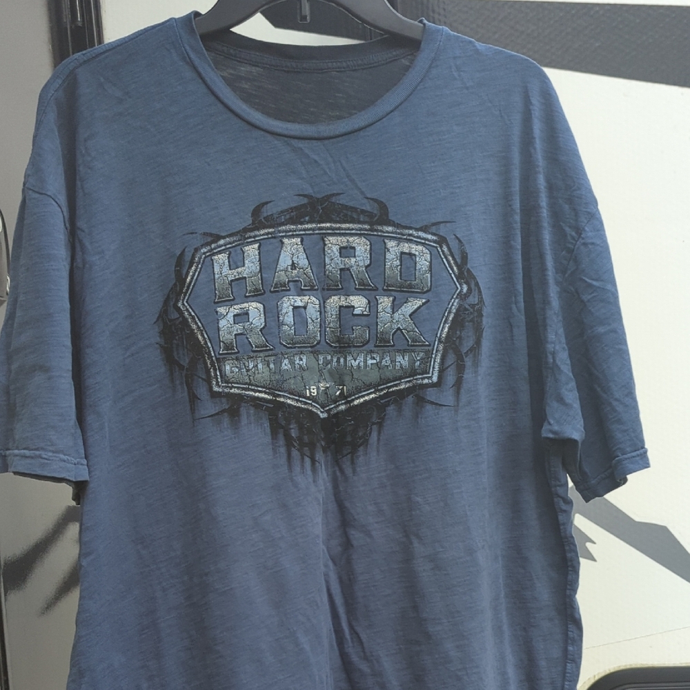 XL Hard Rock Cafe Reversible Vintage Blue Graphic Tee